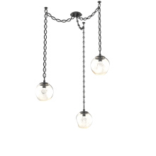 Hammerton SNB0066-03-MB-ZA-CH2-L1 - Aster LED Multi Light Pendant Multi Port Canopy Matte Black
