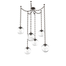 Hammerton SNB0066-06-FB-FC-CH1-L1 - Aster Round 6pc Swag Multi-Pendant Chain (LED)