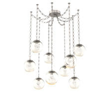 Hammerton SNB0066-09-BS-ZA-CH1-L3 - Aster LED Multi Light Pendant Multi Port Canopy Beige Silver