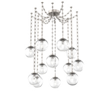 Hammerton SNB0066-12-BS-GC-CH3-L1 - Aster LED Multi Light Pendant Multi Port Canopy Beige Silver