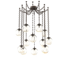 Hammerton SNB0066-12-FB-GA-CH2-L3 - Aster LED Multi Light Pendant Multi Port Canopy Flat Bronze