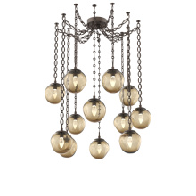 Hammerton SNB0066-12-FB-GB-CH2-L3 - Aster LED Multi Light Pendant Multi Port Canopy Flat Bronze