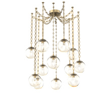 Hammerton SNB0066-12-GB-GA-CH2-L3 - Aster LED Multi Light Pendant Multi Port Canopy Gilded Brass