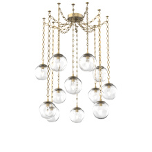 Hammerton SNB0066-12-GB-GC-CH1-L3 - Aster LED Multi Light Pendant Multi Port Canopy Gilded Brass
