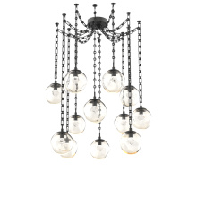 Hammerton SNB0066-12-MB-ZA-CH3-L3 - Aster LED Multi Light Pendant Multi Port Canopy Matte Black