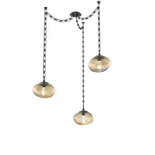 Hammerton SNB0068-03-MB-GB-CH3-L3 - Nova LED Multi Light Pendant Matte Black