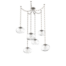 Hammerton SNB0068-06-BS-ZC-CH2-L1 - Nova LED Multi Light Pendant Beige Silver