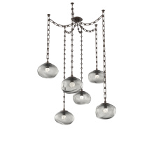 Hammerton SNB0068-06-FB-FS-CH3-L3 - Nova LED Multi Light Pendant Flat Bronze