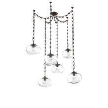 Hammerton SNB0068-06-FB-ZC-CH3-L3 - Nova LED Multi Light Pendant Flat Bronze