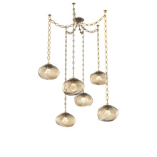 Hammerton SNB0068-06-GB-ZB-CH2-L3 - Nova LED Multi Light Pendant Gilded Brass