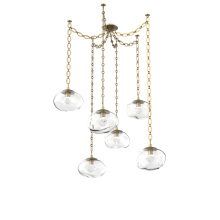 Hammerton SNB0068-06-GB-ZC-CH2-L1 - Nova LED Multi Light Pendant Gilded Brass