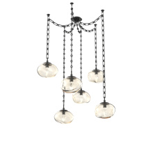 Hammerton SNB0068-06-MB-GA-CH3-L3 - Nova LED Multi Light Pendant Matte Black