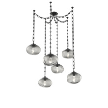 Hammerton SNB0068-06-MB-GS-CH3-L1 - Nova LED Multi Light Pendant Matte Black