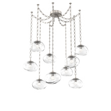 Hammerton SNB0068-09-BS-FC-CH1-L3 - Nova LED Multi Light Pendant Beige Silver
