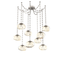 Hammerton SNB0068-09-BS-GA-CH3-L1 - Nova LED Multi Light Pendant Beige Silver