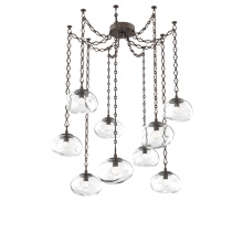 Hammerton SNB0068-09-FB-FC-CH1-L1 - Nova LED Multi Light Pendant Flat Bronze