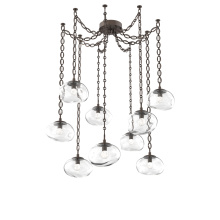 Hammerton SNB0068-09-FB-FC-CH2-L1 - Nova LED Multi Light Pendant Flat Bronze