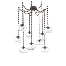 Hammerton SNB0068-09-FB-FC-CH3-L3 - Nova LED Multi Light Pendant Flat Bronze