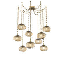Hammerton SNB0068-09-GB-FB-CH1-L1 - Nova LED Multi Light Pendant Gilded Brass