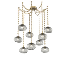Hammerton SNB0068-09-GB-FS-CH2-L3 - Nova LED Multi Light Pendant Gilded Brass
