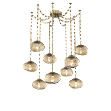 Hammerton SNB0068-09-GB-GB-CH3-L1 - Nova LED Multi Light Pendant Gilded Brass
