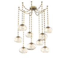 Hammerton SNB0068-09-GB-ZA-CH3-L1 - Nova LED Multi Light Pendant Gilded Brass