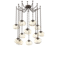 Hammerton SNB0068-12-FB-FA-CH1-L3 - Nova LED Multi Light Pendant Flat Bronze
