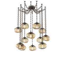 Hammerton SNB0068-12-FB-GB-CH2-L1 - Nova LED Multi Light Pendant Flat Bronze
