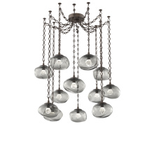 Hammerton SNB0068-12-FB-ZS-CH1-L3 - Nova LED Multi Light Pendant Flat Bronze