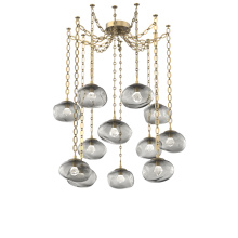 Hammerton SNB0068-12-GB-ZS-CH2-L1 - Nova LED Multi Light Pendant Gilded Brass