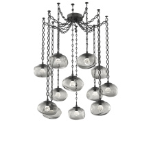 Hammerton SNB0068-12-MB-ZS-CH2-L3 - Nova LED Multi Light Pendant Matte Black