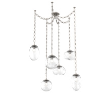 Hammerton SNB0069-06-BS-FC-CH2-L1 - Cosmos LED Multi Light Pendant Beige Silver