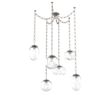 Hammerton SNB0069-06-BS-GC-CH2-L3 - Cosmos LED Multi Light Pendant Beige Silver