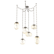 Hammerton SNB0069-06-BS-ZA-CH3-L1 - Cosmos LED Multi Light Pendant Beige Silver