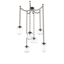 Hammerton SNB0069-06-FB-GC-CH2-L1 - Cosmos LED Multi Light Pendant Flat Bronze