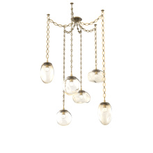 Hammerton SNB0069-06-GB-FA-CH2-L1 - Cosmos LED Multi Light Pendant Gilded Brass