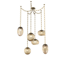 Hammerton SNB0069-06-GB-FB-CH1-L3 - Cosmos LED Multi Light Pendant Gilded Brass
