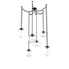 Hammerton SNB0069-06-MB-FC-CH2-L1 - Cosmos LED Multi Light Pendant Matte Black
