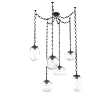 Hammerton SNB0069-06-MB-GC-CH1-L3 - Cosmos LED Multi Light Pendant Matte Black
