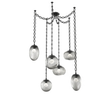 Hammerton SNB0069-06-MB-ZS-CH2-L1 - Cosmos LED Multi Light Pendant Matte Black