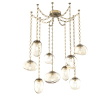 Hammerton SNB0069-09-GB-GA-CH1-L3 - Cosmos LED Multi Light Pendant Gilded Brass