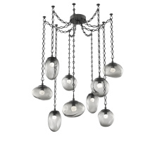 Hammerton SNB0069-09-MB-FS-CH1-L3 - Cosmos LED Multi Light Pendant Matte Black