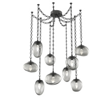 Hammerton SNB0069-09-MB-GS-CH1-L3 - Cosmos LED Multi Light Pendant Matte Black