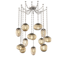 Hammerton SNB0069-12-BS-GB-CH2-L1 - Cosmos LED Multi Light Pendant Beige Silver