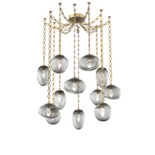 Hammerton SNB0069-12-GB-GS-CH2-L1 - Cosmos LED Multi Light Pendant Gilded Brass