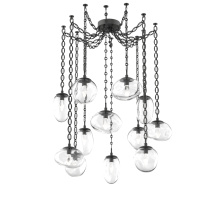 Hammerton SNB0069-12-MB-GC-CH2-L3 - Cosmos LED Multi Light Pendant Matte Black