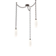 Hammerton SNB0071-03-FB-WL-CH1-L3 - Fiori Multi Light Pendant Flat Bronze