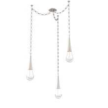 Hammerton SNB0078-03-BS-C-CH1-L3 - Raindrop Multi Light Pendant Beige Silver