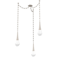 Hammerton SNB0078-03-BS-C-CH3-L3 - Raindrop Multi Light Pendant Beige Silver
