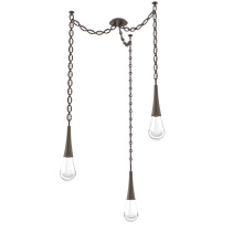 Hammerton SNB0078-03-FB-C-CH2-L3 - Raindrop Multi Light Pendant Flat Bronze